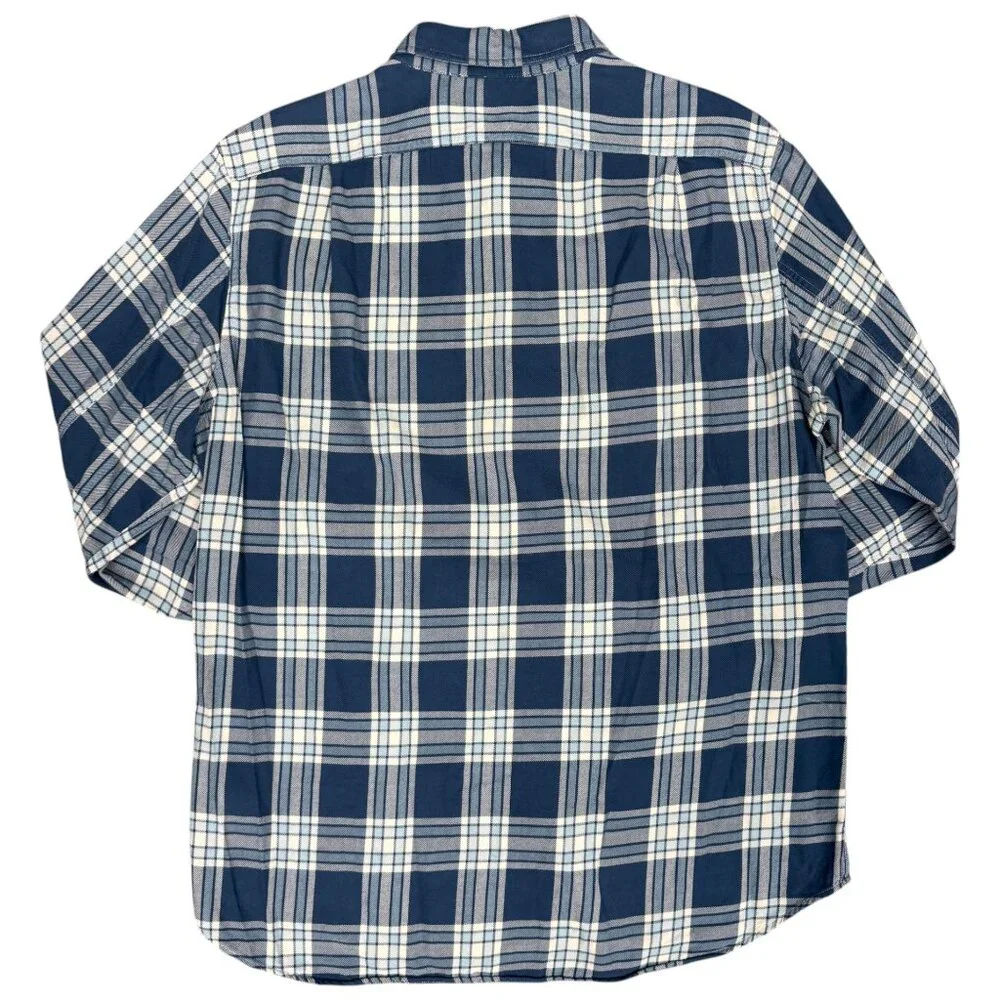 EUC Men's J. CREW Flannel Shirtings‎ Tailored-Fit Plaid Long Sleeve Shirt | Med.